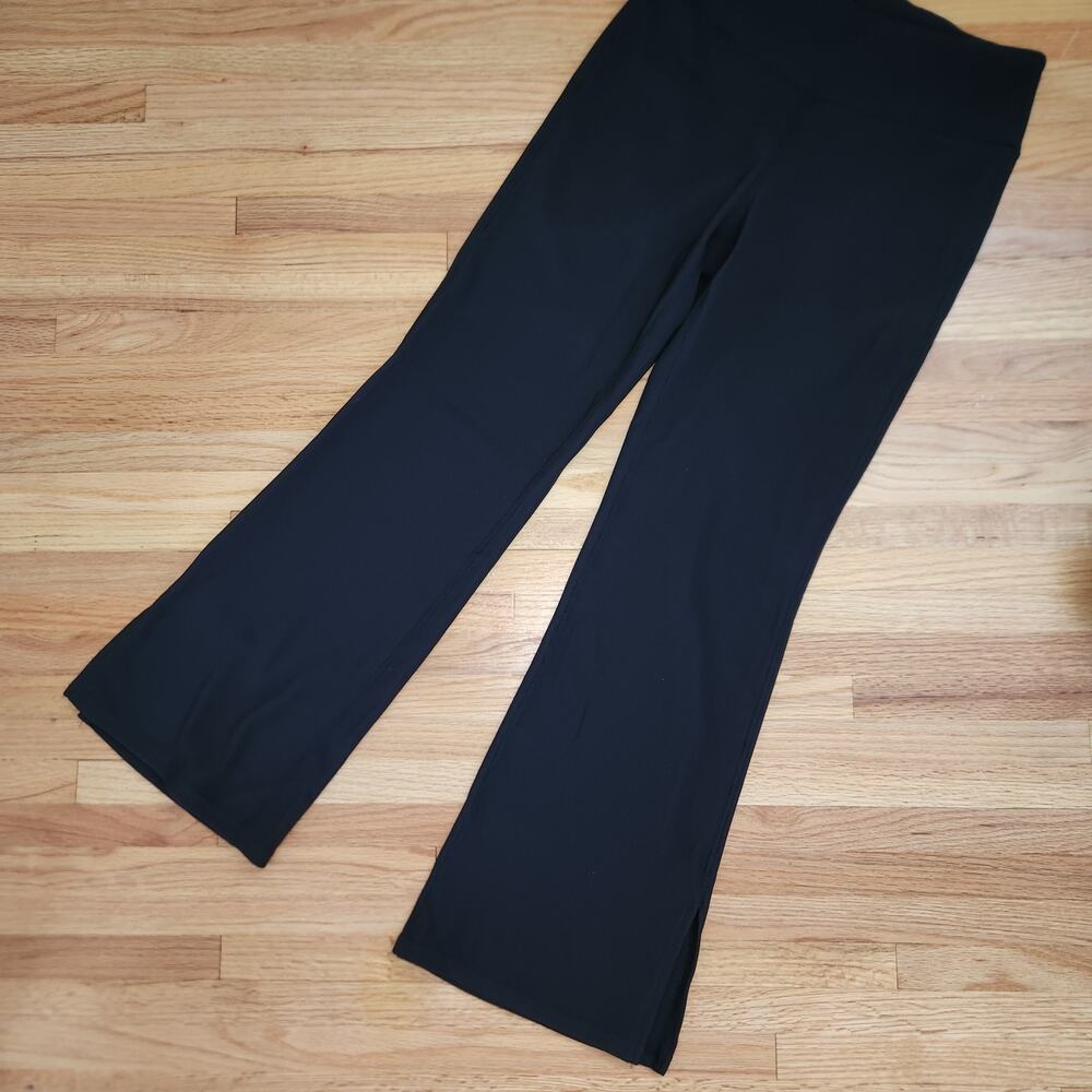 Nwot Uygafly Black Slit Flared Yoga Pants Sz Med